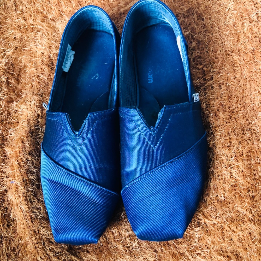 Bobs navy memory foam slip on